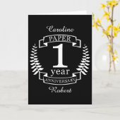 Carte Premier anniversaire de mariage Papier 1 an (Fleur jaune)