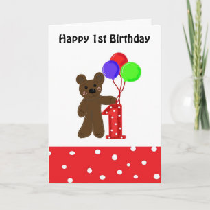 Carte Premier anniversaire de Petit Ours