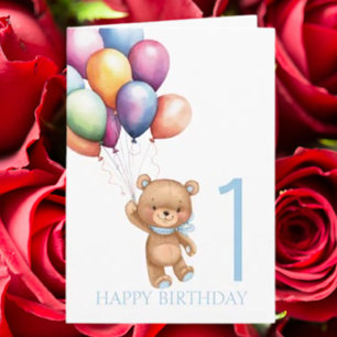 Carte Premier anniversaire de Teddy Little One