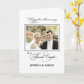 Carte Premier anniversaire du Mariage Nom personnalisé e (Fleur jaune)