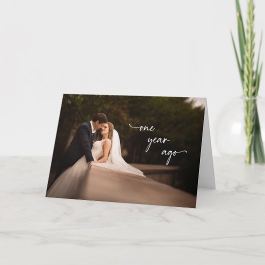 Carte Premier Anniversaire - Il Y A Un An, Joyeux Annive (Devant)