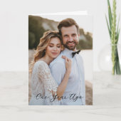 Carte Premier Anniversaire Simple - Il Y A Un An (Devant)