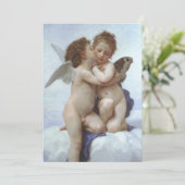 Carte Premier baiser de Bouguereau, Vintages anges victo (Debout devant)