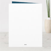 Carte Premier bébé de Noël bleu flocon de neige (Dos)