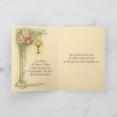 Carte Premier Chalice Communion Roses d'accueil (Intérieur)