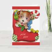 Carte Premier chiot de Noël (Devant)