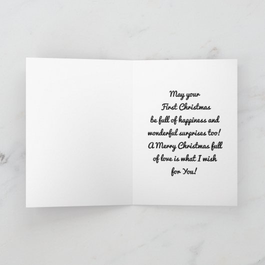 Carte Premier chiot de Noël (Intérieur)