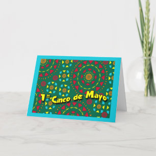 Carte Premier Cinco de Mayo, Motifs géométriques colorés