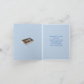 Carte Premier garçon noir communion (Intérieur)