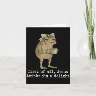 Carte Premier Jésus pense qu'un délicieux crapaud à arc