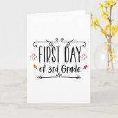 Carte Premier jour de 3e année (Fleur jaune)