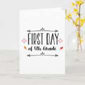 Carte Premier jour de 5e année (Fleur jaune)