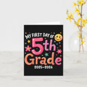 Carte Premier Jour De 5E Année 2025-2026, Retour À L'Éco (Fleur jaune)