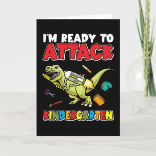 Carte Premier jour de jardin d'enfants Dinosaur