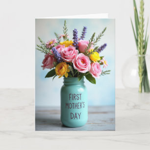 Carte Premier Jour de la Fête des Mères Bouquet Fl