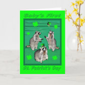 Carte premier Jour de la Saint Patrick de babys (Fleur jaune)