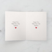 Carte Premier jour de la Saint-Valentin ensemble minimal (Intérieur)
