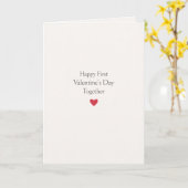 Carte Premier jour de la Saint-Valentin ensemble minimal (Fleur jaune)