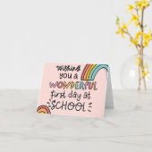 Carte Premier jour de l'école (Fleur jaune)