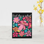 Carte Premier Jour De L'École Fleur Boho Enseignant Enfa (Fleur jaune)