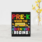 Carte Premier Jour De L'École Pré K Enseignant Enfants É (Fleur jaune)