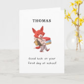 Carte premier jour de l'école/retour à l'école drôle enf (Fleur jaune)