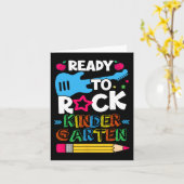 Carte Premier Jour De Maternelle Prêt À Rock Kindergart (Fleur jaune)