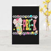 Carte Premier jour de pré-maternelle (Fleur jaune)