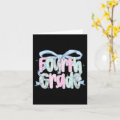 Carte Premier jour de quatrième année Bouquet floral pou (Fleur jaune)