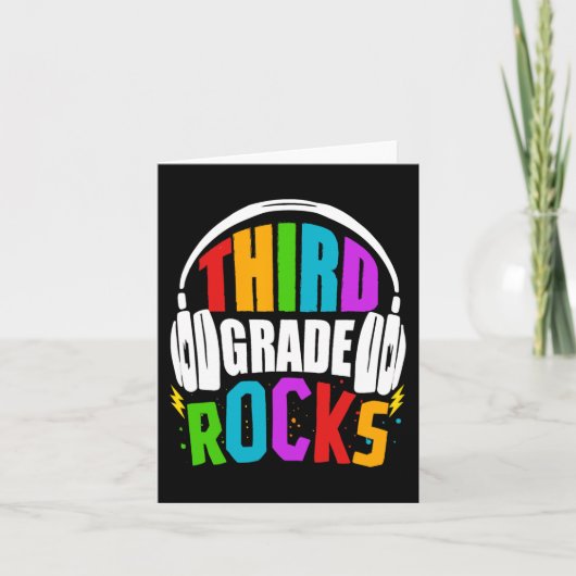 Carte Premier Jour De Rocks De 3E Année Retour À L'École (Devant)