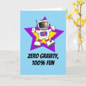 Carte Premier jour d'école - Astronaut (Fleur jaune)