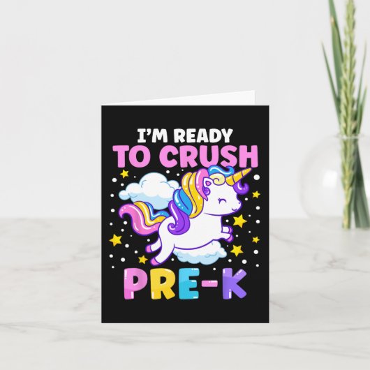 Carte Premier jour d'école maternelle Je suis prêt à écr (Devant)