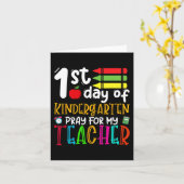 Carte Premier Jour D'Enfance Priez Pour Mon Professeur D (Fleur jaune)