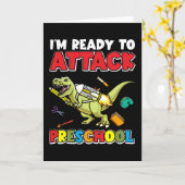 Carte Premier Jour Du Dinosaure Préscolaire Retour À L'É (Fleur jaune)