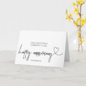 Carte Premier joyeux 1er anniversaire pour mari (Fleur jaune)