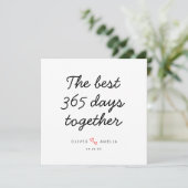 Carte Premier Mariage minimaliste personnalisé (Debout devant)