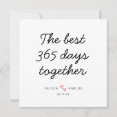 Carte Premier Mariage minimaliste personnalisé (Devant)