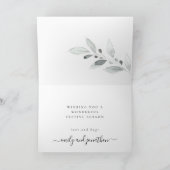 Carte Premier Marié Noël photo feuillage plié (Intérieur)