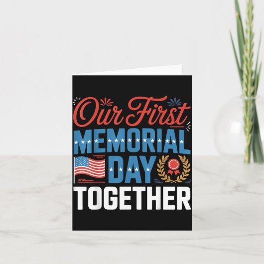 Carte Premier Memorial Day Ensemble Drapeau Américain Co (Devant)