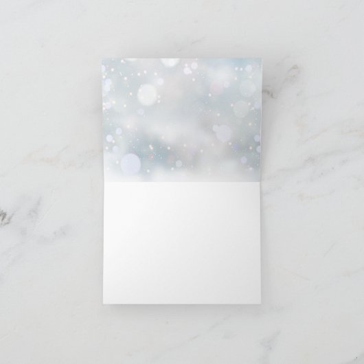 Carte Premier Merci de flocons de neige (Intérieur)