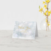 Carte Premier Merci de flocons de neige (Fleur jaune)