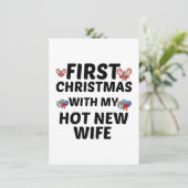 CARTE PREMIER NOËL AVEC MA NOUVELLE FEMME CANON (Debout devant)