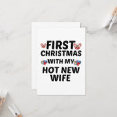 CARTE PREMIER NOËL AVEC MA NOUVELLE FEMME CANON (Devant/Arrière en situation)