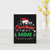 Carte Premier Noël comme un Mimi 1er Noël correspondant  (Fleur jaune)