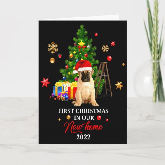 Carte Premier Noël dans notre nouvelle maison Cadeau de (Devant)