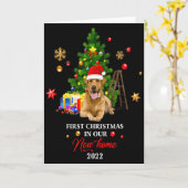 Carte Premier Noël dans notre nouvelle maison Cadeau de  (Fleur jaune)