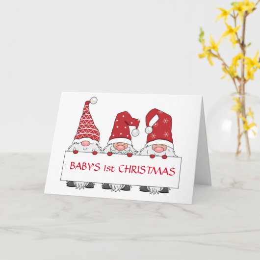 CARTE "PREMIER NOËL DE BÉBÉ" (Fleur jaune)