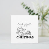 Carte Premier Noël du bébé (Debout devant)