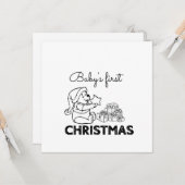 Carte Premier Noël du bébé (Devant/Arrière en situation)