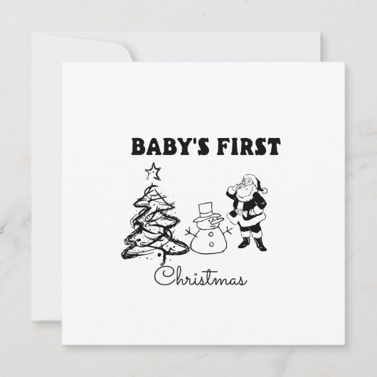 Carte Premier Noël du bébé (Devant)